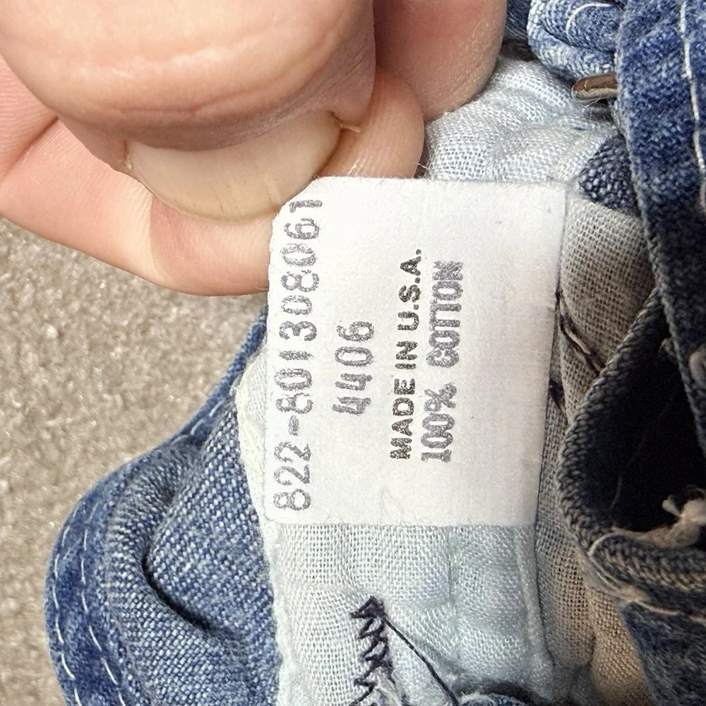 Vintage OshKosh B'Gosh Overalls 6-9M Made in USA Vestbak Denim Baby Blue 90s